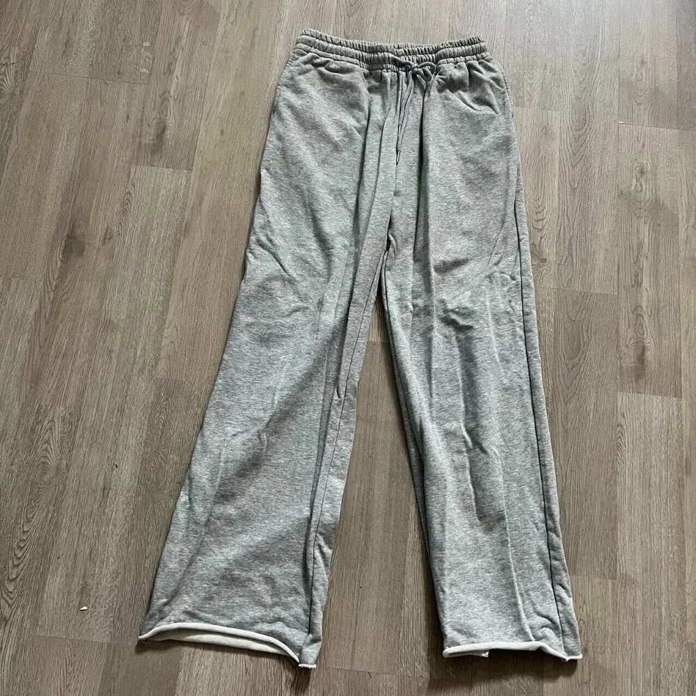 Sweatpants Womens Medium Grey Gym Running Soft Pull on